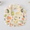 Ruffle Baby Drool Bibs: Pure Cotton Printed Lace Bibs