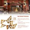 8pcs 1.2in Box Corner Protector Brass Table Corner Guard Vintage Short Side Corner Guard  Cabinet