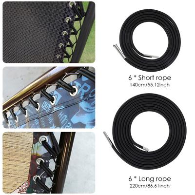 12 Piezas Cuerda Elástica Bungee para Silla Plegable Silla Cero Gravedad Sillón de Descanso Pieza de Repuesto para Cordones Sillón de Descanso Lounge Suministro para el Hogar