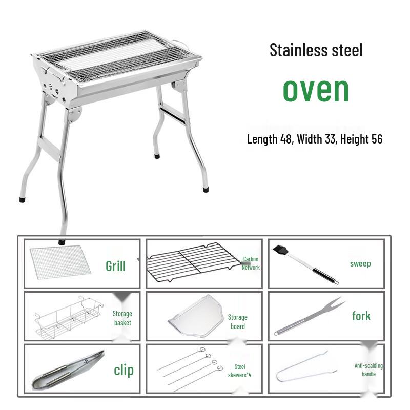 Aruidi Portable Stainless Steel Charcoal Grill