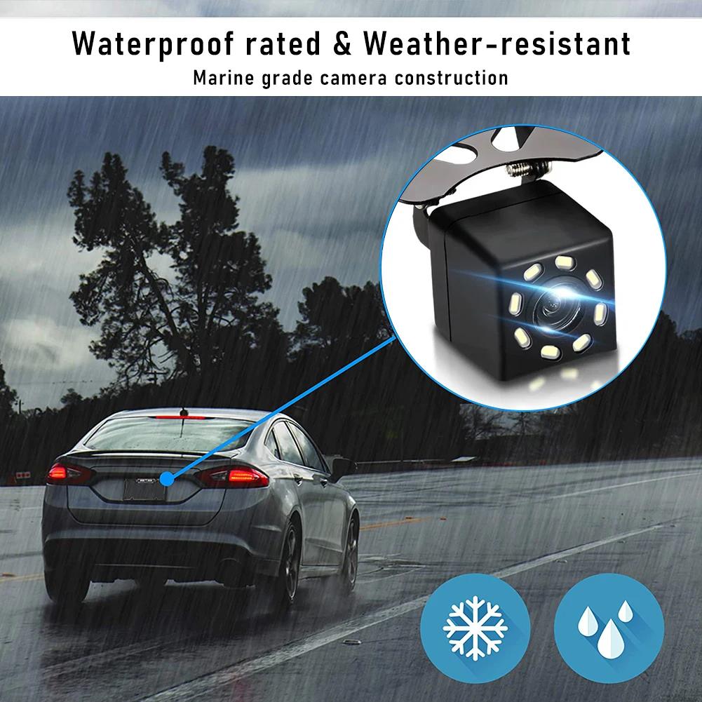 Cameră pentru vedere spate pentru mașină, grad larg, 4,3" TFT LCD, ecran color, monitor rezistent la apă, vedere pe timp de noapte, inversare, 2 în 1, parcare inversă