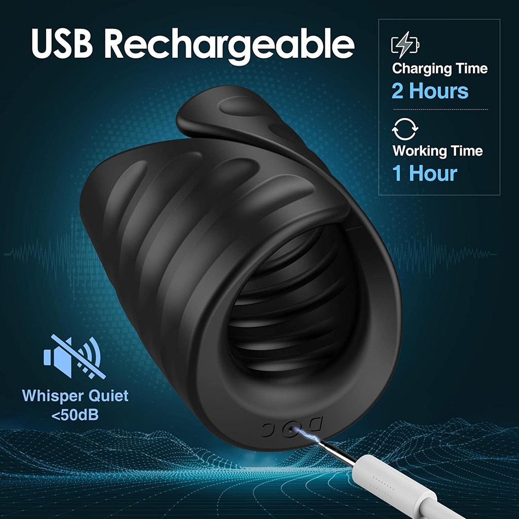 HESEKS Penis Training Vibrator with APP Control Male Masturbator Sex Toys Glans Trainer Cock Ring For