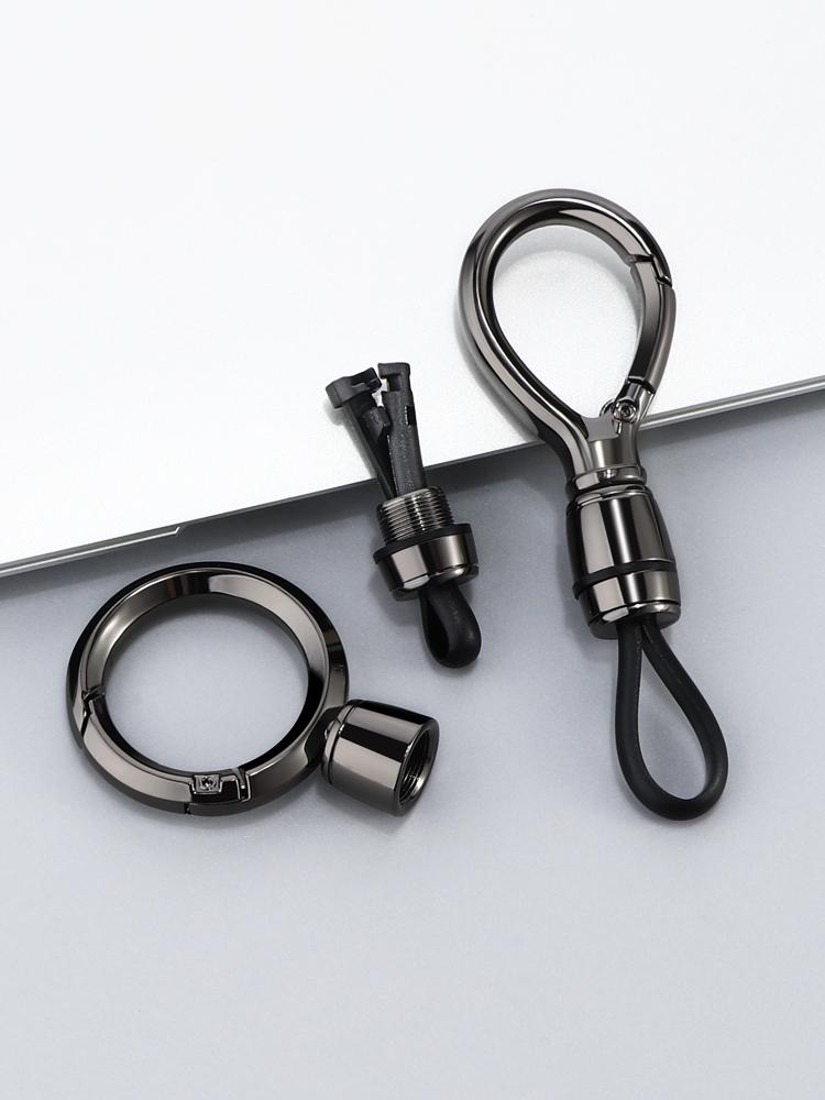 Men's Metal Car Keychain Pendant: Sleek Anti-Lost Waist-Hanging Key Ring