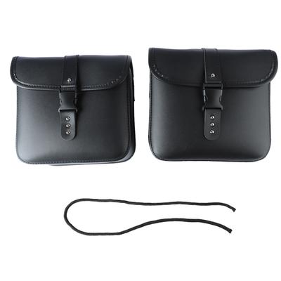 Alforjas para motocicleta, bolsa de herramientas lateral de cuero PU resistente al agua, resistente al desgaste, 1 par