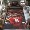 Liverpool Customize Text Floor Mat Design for Playrooms Dining Room Game Room Living Rooms Anti-slip Rug Anime Office Decor Perfect Gift for Women/Men