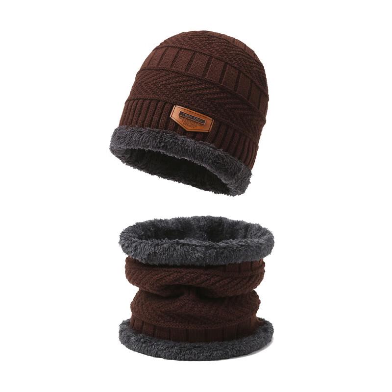 Fleece-Lined Winter Knit Hat & Touchscreen Gloves Set