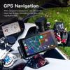 Carabc 5" Motorcycle Carplay Screen, with GPS Navigation IPX7 Waterproof Front & Rear Cameras & TPMS
