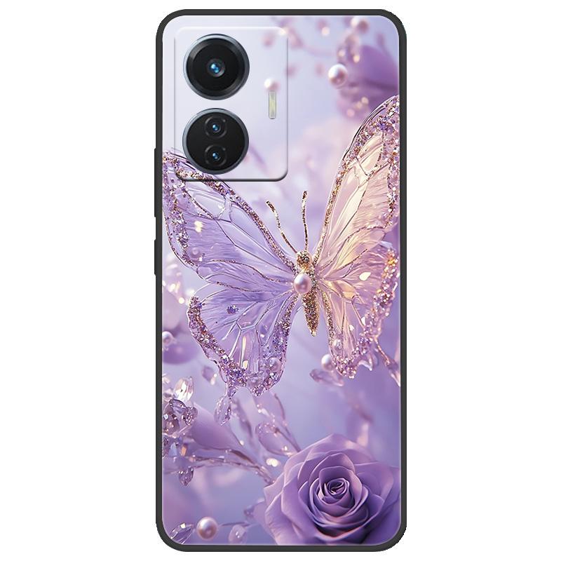 For Vivo T1 4G Y55 4G iQOO Z6 44 W V2153 Case Marble Soft Matte Silicone Back Cover For Vivo T1 44W Full Coverage Phone Shell