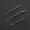 10Pcs Highly Strength Rolling Ball Bearing Snap Fishing Barrels Swivels Baits Connectors Clip for Saltwater Freshwater