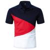 Digital 3D Printed Men'S Polo Shirt Men'S Casual Splicing Color Short Sleeve Shirt