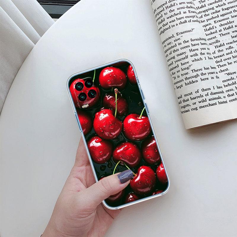 Kirsch-Sommerfrucht Transparente Handyhülle für Motorola Moto Edge Plus G200 G23 E13 E15 E20 E30 G62 G71 G72 G75 G24 G15 Power