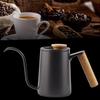 600 ml Mode Handtag i Rostfritt Stål Drip Kaffekanna Svanhals Pip Vattenkokare;Svart: