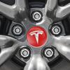 SGD4  4Pcs 56mm Car Wheel Center Hub Caps Emblem Stickers Auto Rim Cover Accessories For Tesla Model 3 S X Y Roadster SpaceX