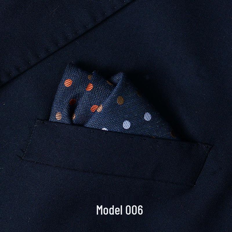 Men's British Pattern Pocket Square - Suit Wedding Banquet Accessory, Polyester Cotton Handkerchief.