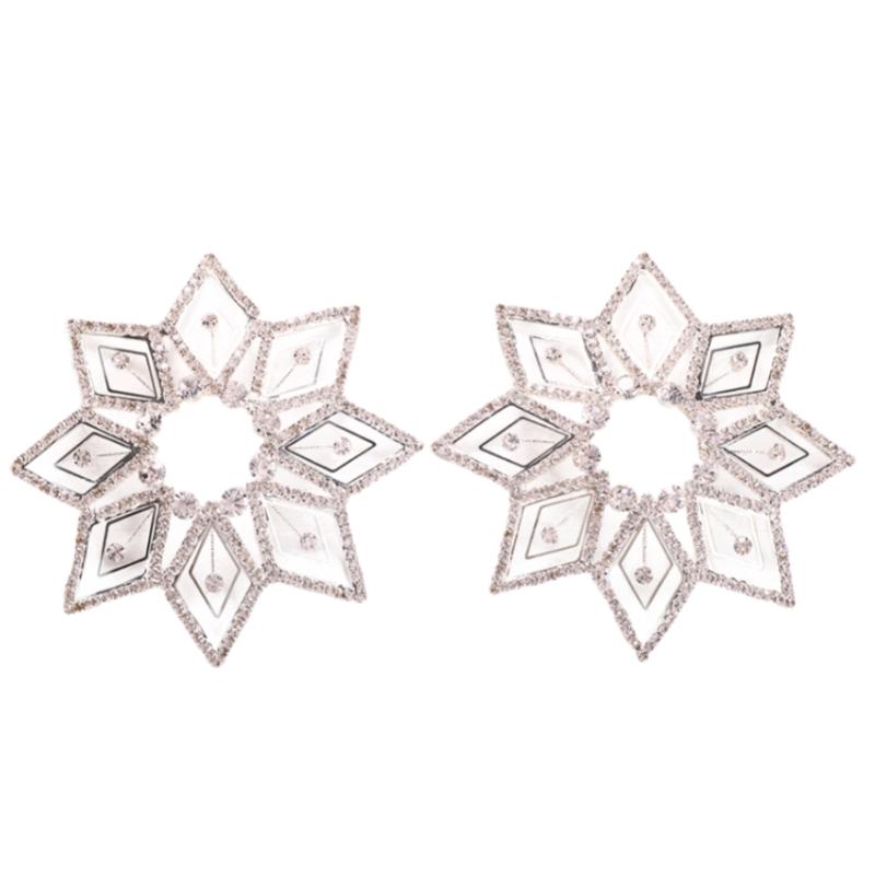 Rhinestones Pasties Crystal Breast Covers Body Jewelry Breast Pasties Chest Stickers Body Chain for Raves Clubwears Gift
