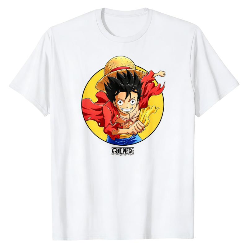 

One Piece Monkey D Luffy TShirt Character Graphic Print 100 Cotton Crew Neck Oversized Casual Street Fashion Tops S