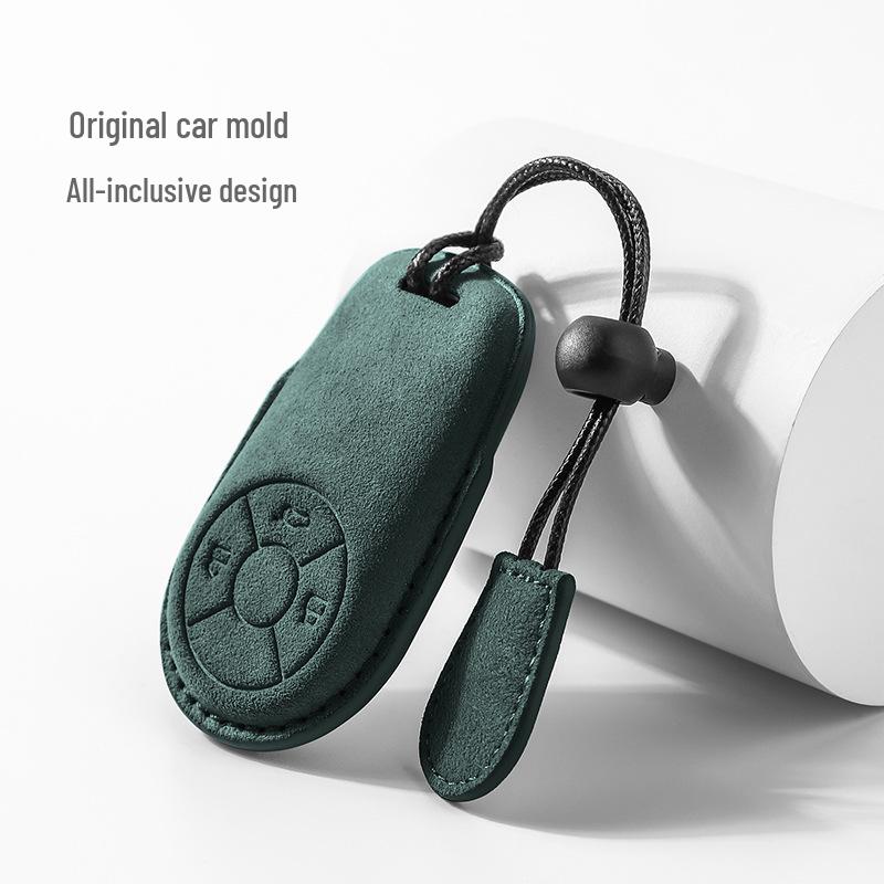 ORA Good Cat GT Key Case: Great Wall Black, White, Ballet & Lightning Cat Suede Bag Shell with Buckle Pendant