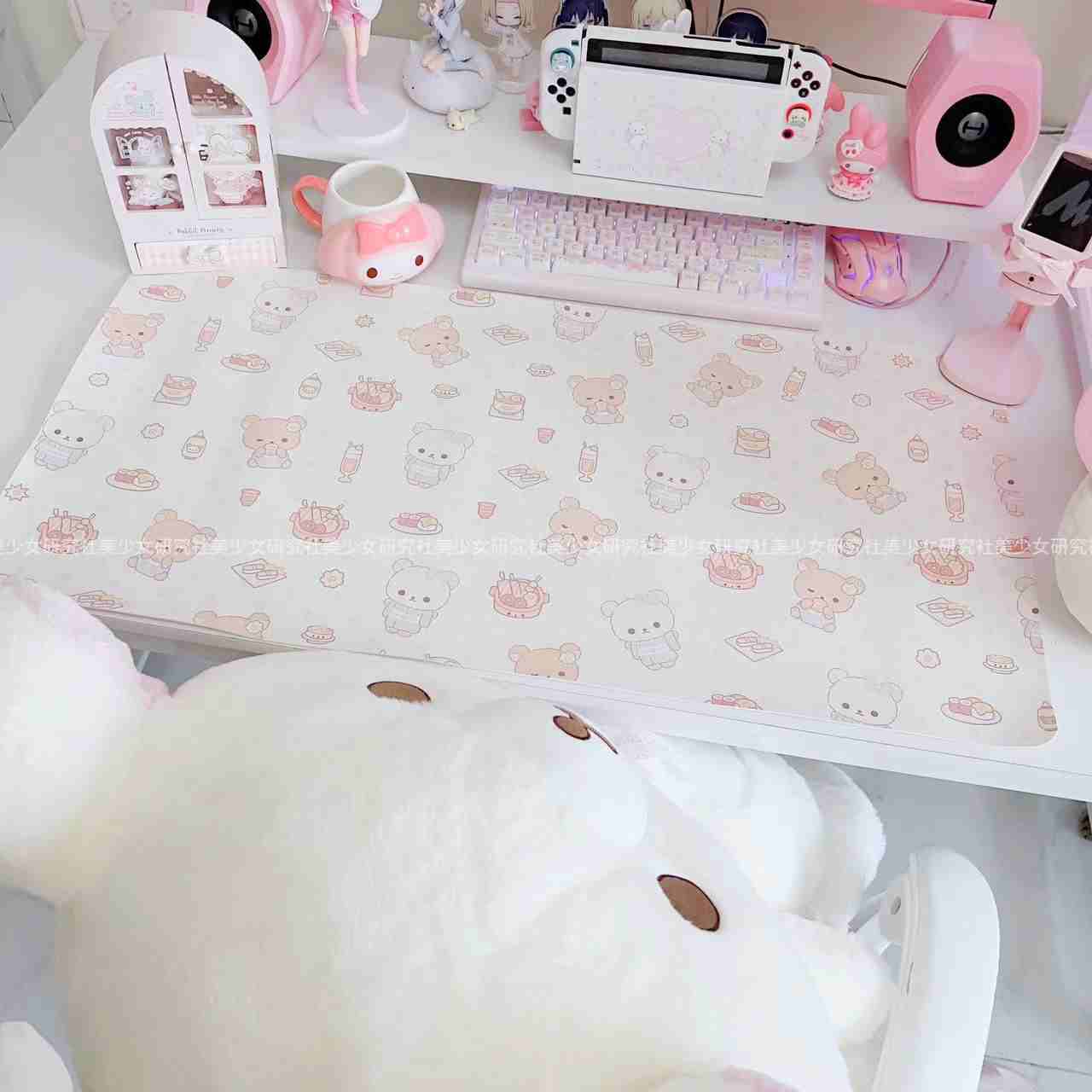 

Килимок для миші Kawaii Cute Ins Style Original Cat Велика шкіряна водонепроникна настільна настільна настільна настільна настільна настільна накладка на комп’ютерну клавіатуру в гуртожитку 40x70cm