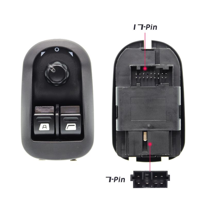 6554.WA 6554WA Car Electric Power Window Switch Master Button Control Windows Mirror Switch For Peugeot 206 2000 - 2009