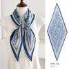 Spring new retro 111 mulberry silk silk scarf fashion temperament silk double crepe lace rhombus scarf accessories