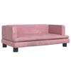 VidaXL Canapé pour enfants rose 80x45x30 cm velours 3196308
