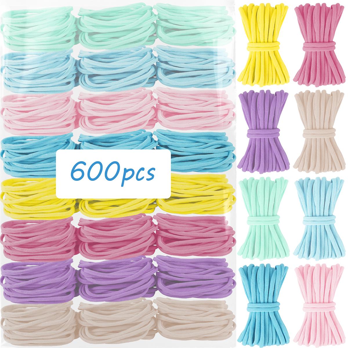 

Colorful Elastic Loom Bands Set Rainbow Bracelet Making Kit DIY Rubber Band Woven Bracelets Craft Toys For Girls Birthday Gifts