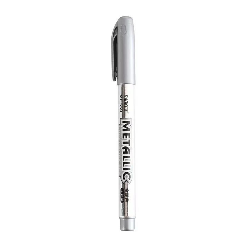 

Office School Supplies Baoke MP550 Metallic Craft Pen Gold Marker Silver Sign Signature Calligraphy Water Based Kawai Supplies