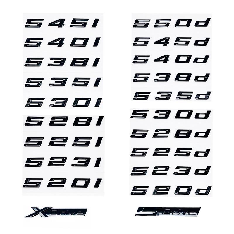 

Old Style Trunk Letter Emblem Sticker for BMW 5 Series E39 E60 E61 F07 F10 F11 G30 G31 - 520d 525d 528d 530d 535d 540d 545d XDrive