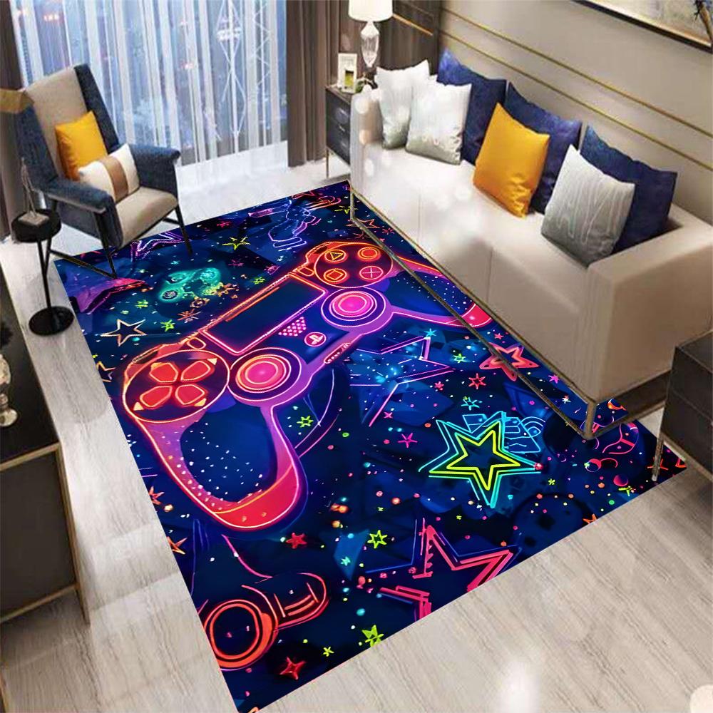 Game Controller Carpet for Bedroom Decoration Home Gaming Esports Floor Mat Non-slip Living Room Area Rug Washable Porch Doormat