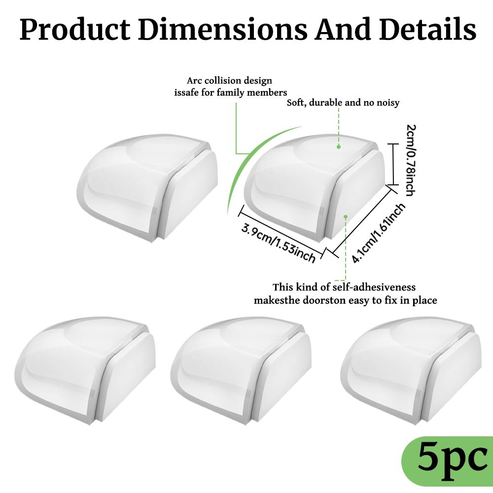 Door Stopper Punch-free Transparent Self Adhesive Door Holder Door Stop For Home Protect Walls And Furniture Accessories