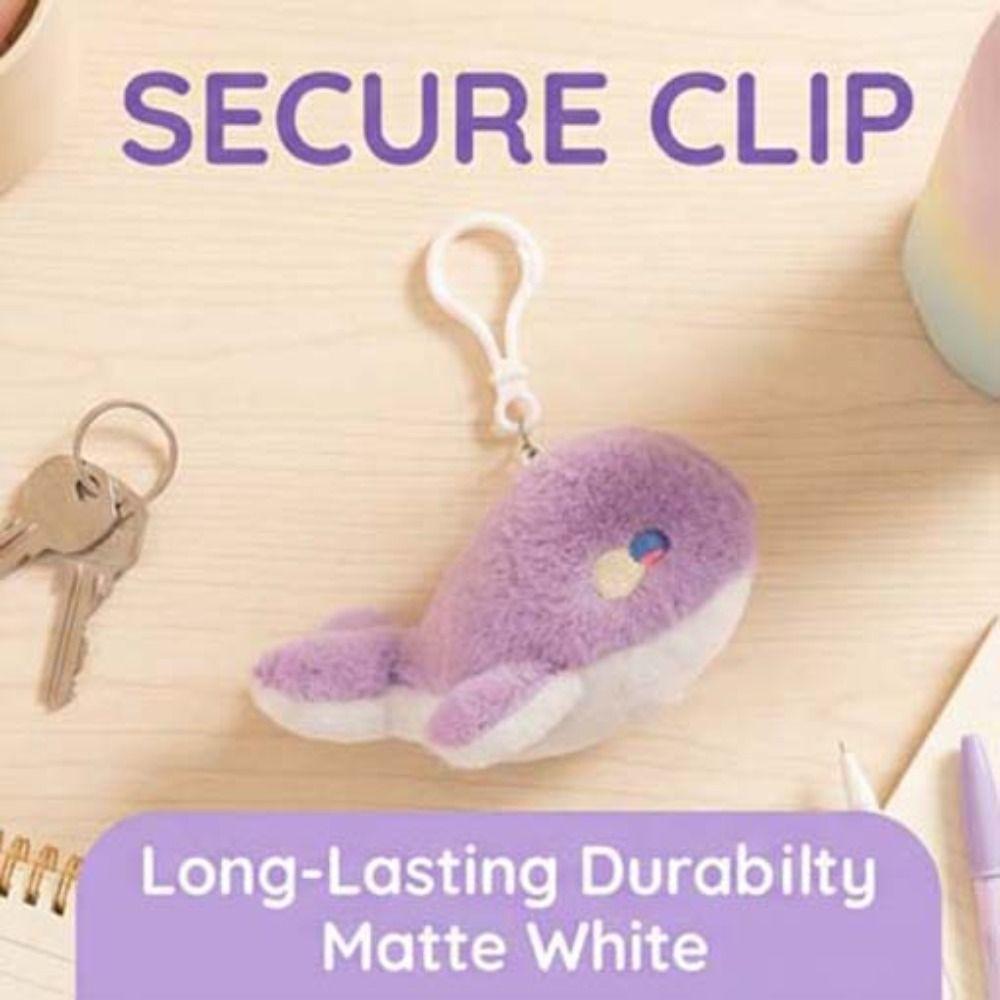 Bag Charms Whale Plush Doll Fluffy Soft Whale Plush Key Ring Whale Plush Pendant Handbag