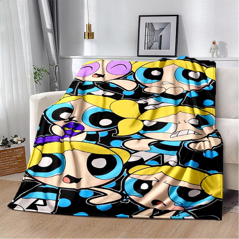 29 Style New Kawaii P-Powerpuff Girl Cartoon Blanket,Soft Throw Blanket for Home Bedroom Bed Sofa Travel Picnic Cover Kid Gift