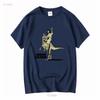The Jesus Lizard Mudhoney Dinosaur Riding T Shirt Meme Top 1446 Vintage Washed Stretched Top For Everyday Wear Versatile