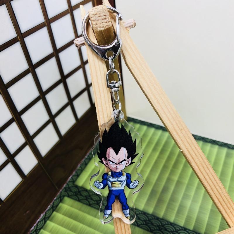 Anime  Z Keychain Acrylic Pendant, Son Goku Trunks Buu Piccolo Key Ring, Cartoon Cosplay Bag Purse Accessories Gift