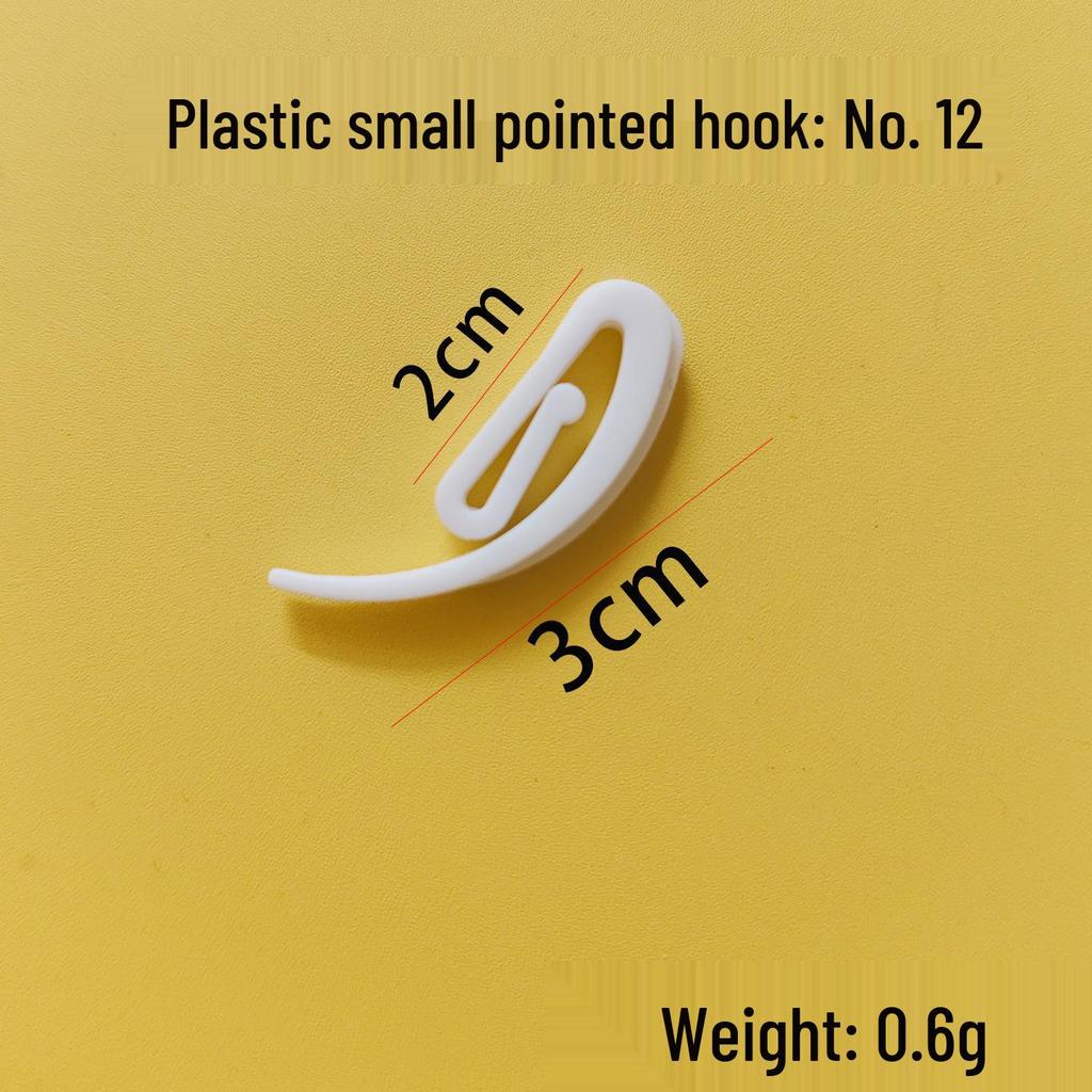 Adjustable Double-Prong Curtain Hooks - Metal & Plastic Serpentine Design