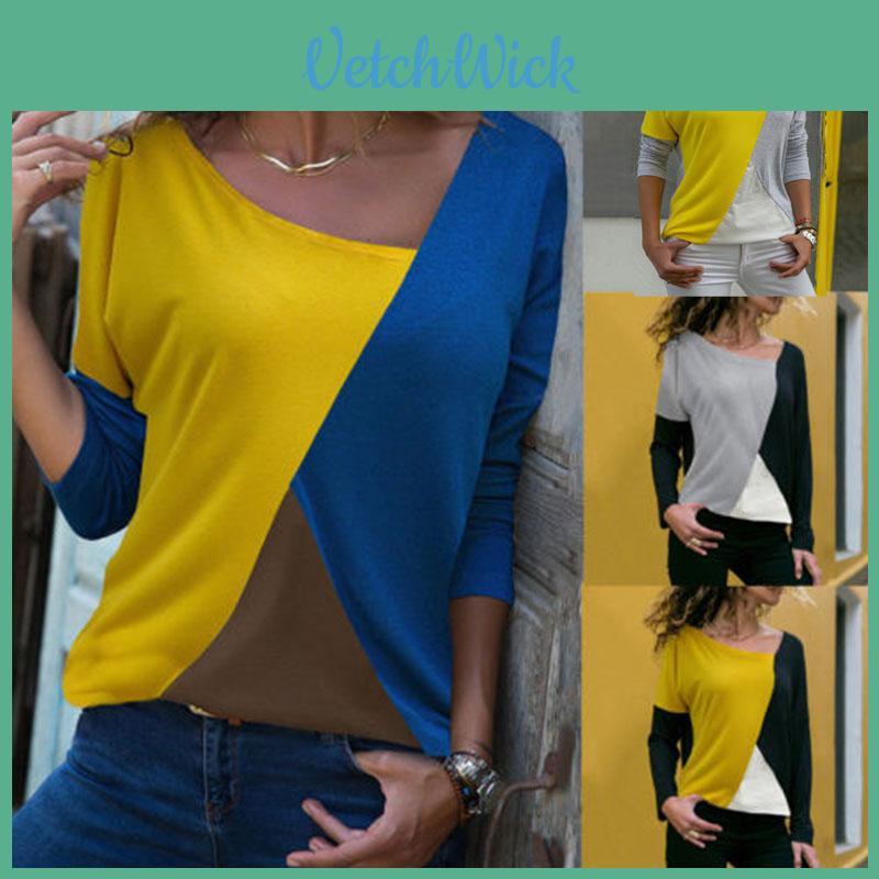 Elegant Fashion Women's Long Sleeve Loose Blouse Casual Shirt Autumn Tops T-shirt
