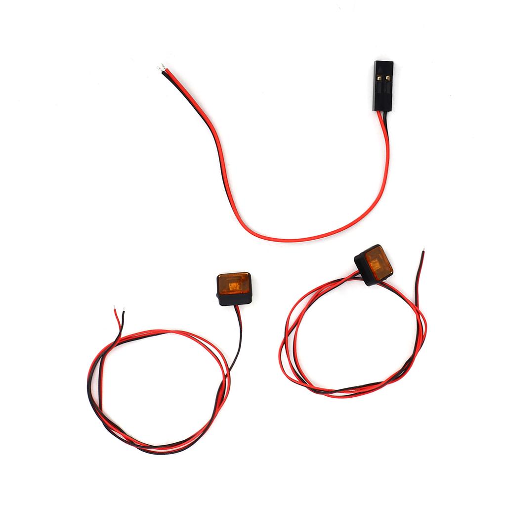 RC Car LED Lights Easy Installation Positive and Negative Power Headlight for Remote Control Cars Orange