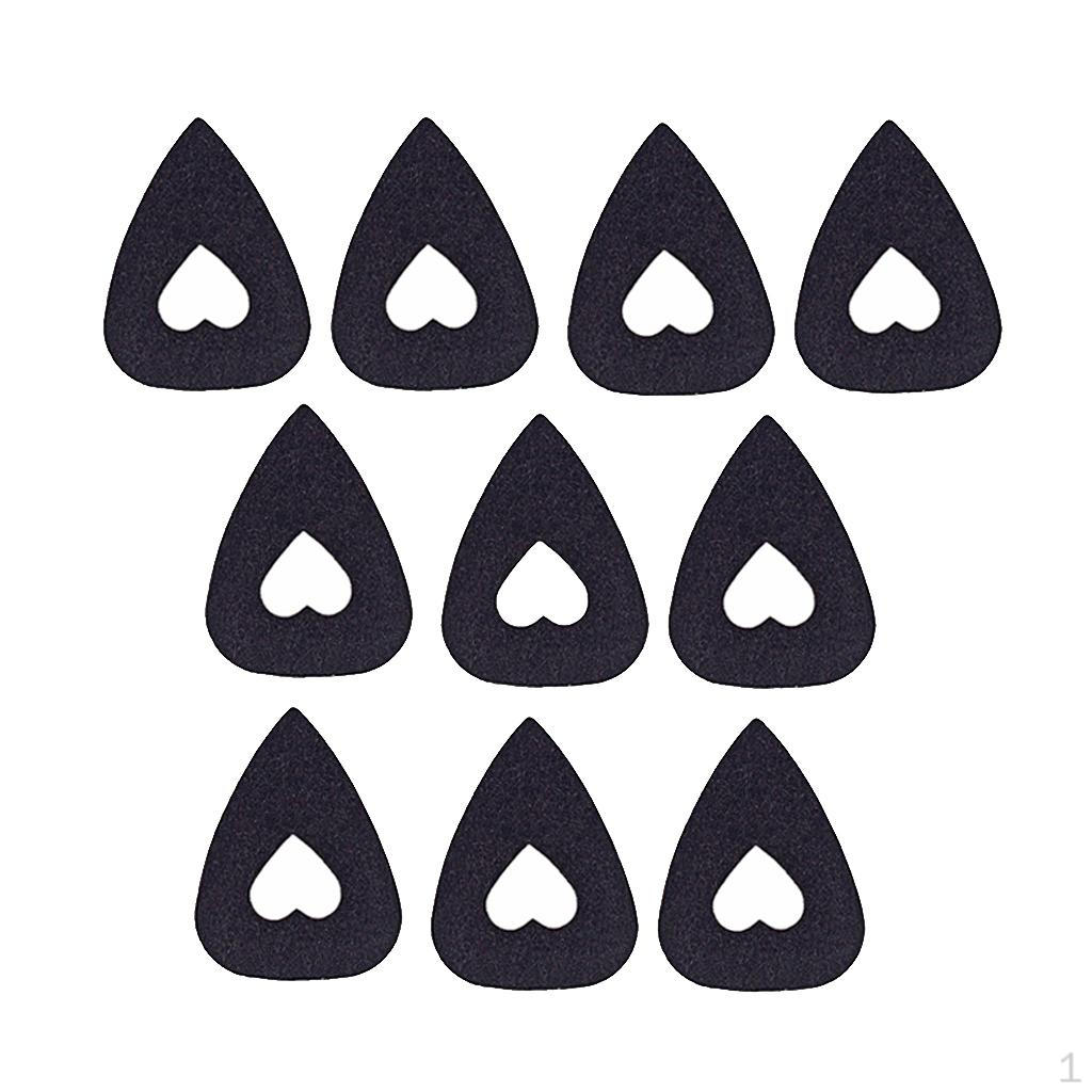 10 Pieces Guitar Ukulele Wool Felt Plectrum Picks for Guitar Parts