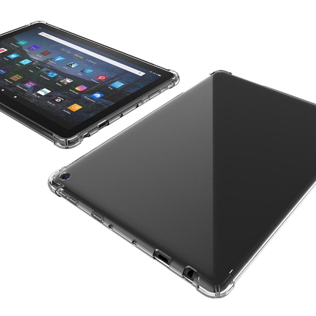 Cover For Amazon Kindle Fire HD 10 HD10 2017 2019 2021 10.1 Inch Tablet Case TPU Silicon Transparent Slim Airbag Cover Anti-fall