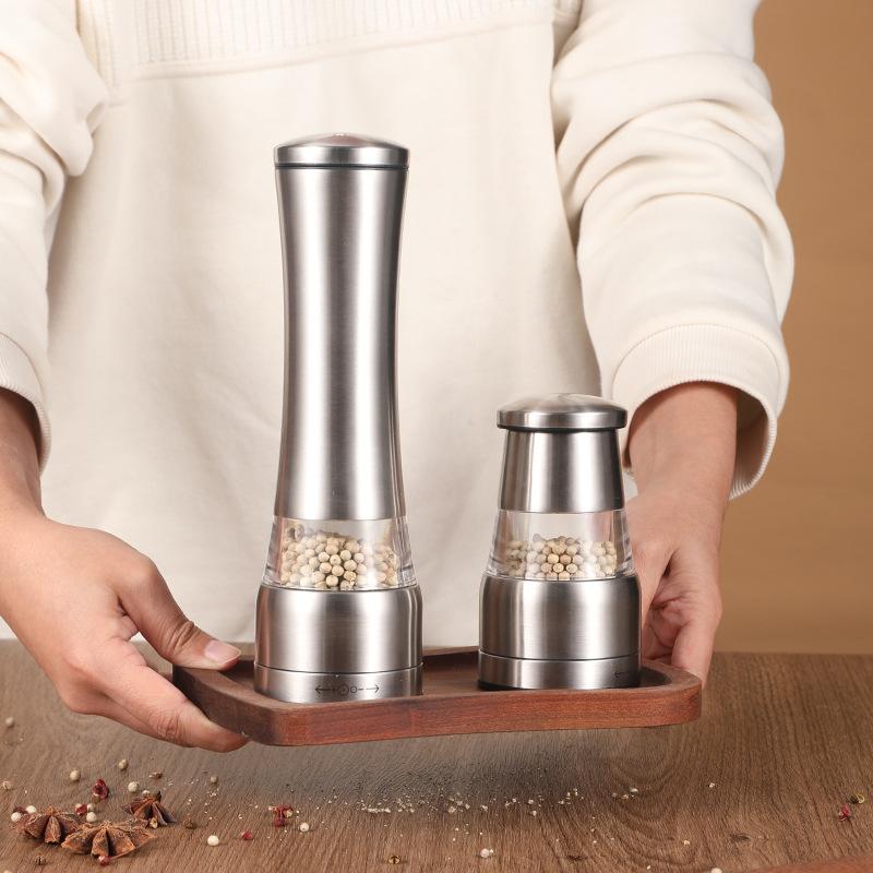 Salt Pepper Grinder Stainless Steel Pepper Grinders,manual Pepper Mill, Kitchen Tools,Pepper Grinder Sea Salt Grinder