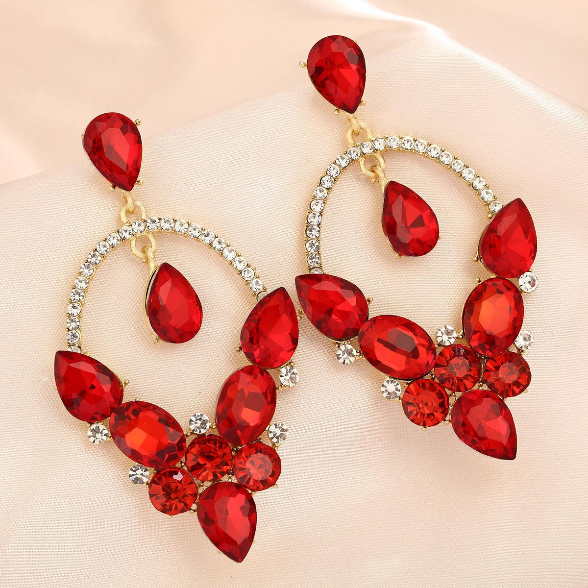 Accessible Luxury Tassel Earrings   Super Shiny Longelegant Earrings    Exquisite Easiest for Match Exaggerated Earrings красный