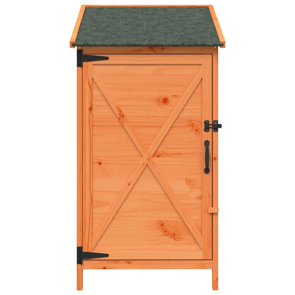 Garden Shed Brown 59.5 x 56 x 113.5 cm Solid Spruce Wood