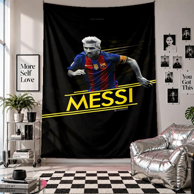 Lionel Messi Wall Tapestry Home Decor Wall Hanging Cloth for Bedroom Living Room Background