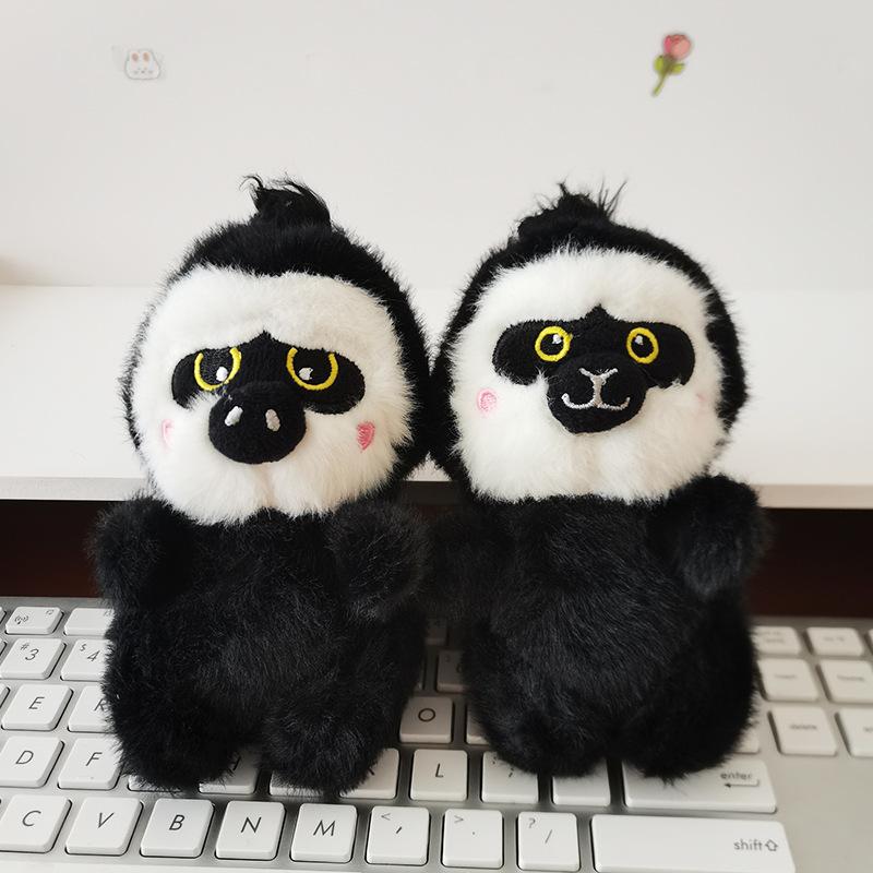 Cute Cute White-faced Little Monkey Pendant Plush Toy Doll Bag Hanging Decoration Keychain Grab Machine Doll Doll Doll