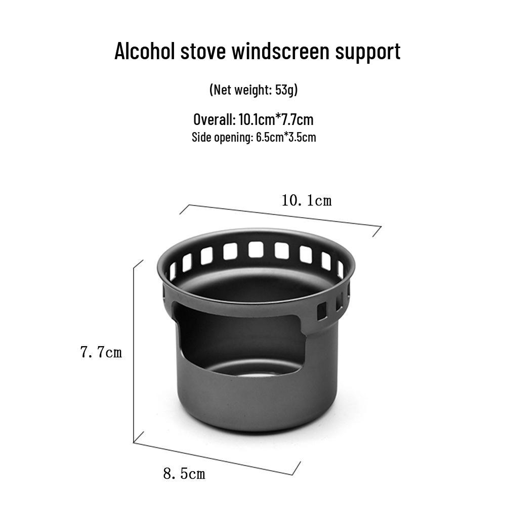 Windproof Mini Outdoor Camping Alcohol Stove with Solid & Liquid Fuel Compatibility