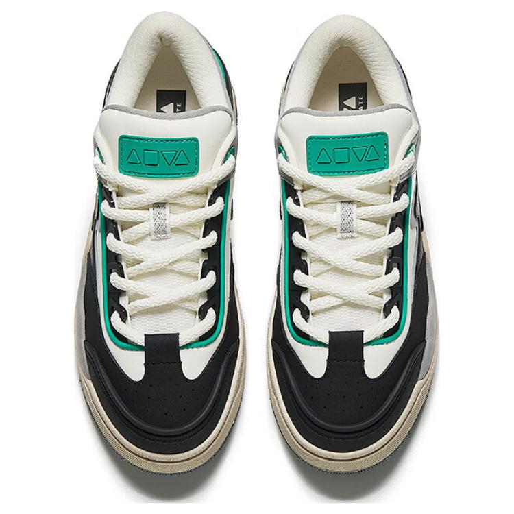 Anta Aojie S Synthetic Leather Comfortable Versatile Non-Slip Wear-Resistant Low-Top Sneakers Men Sneakers Black White Gray 112448081-5