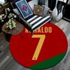Cristiano Ronaldo bedruckter runder Teppich, rutschfester waschbarer runder Teppich für Wohnzimmer, Schlafzimmer, Spielzimmer, Sportfan-Dekoration, Feiertags-Geburtstagsgeschenk