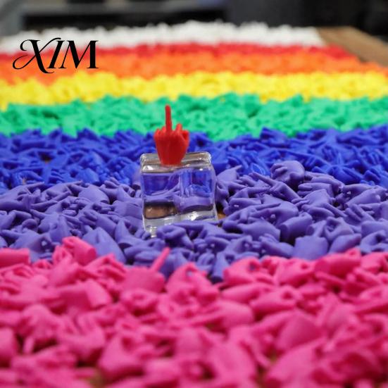 Middle Finger Desk Decoration 25/50/100Pcs 3D Printed Mini Set, Tiny Colorful for Desktop Toy Decor, Miniature Hand Gesture Figurine Gag Gift,