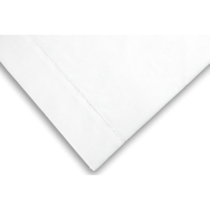Drap plat en coton 240x300 cm PERCALE blanc, par Soleil d'ocre