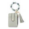 Faux Leather Card Holder Bracelet Keychain Bohemian Style Wristband Card Case Keyring  Everyday Use